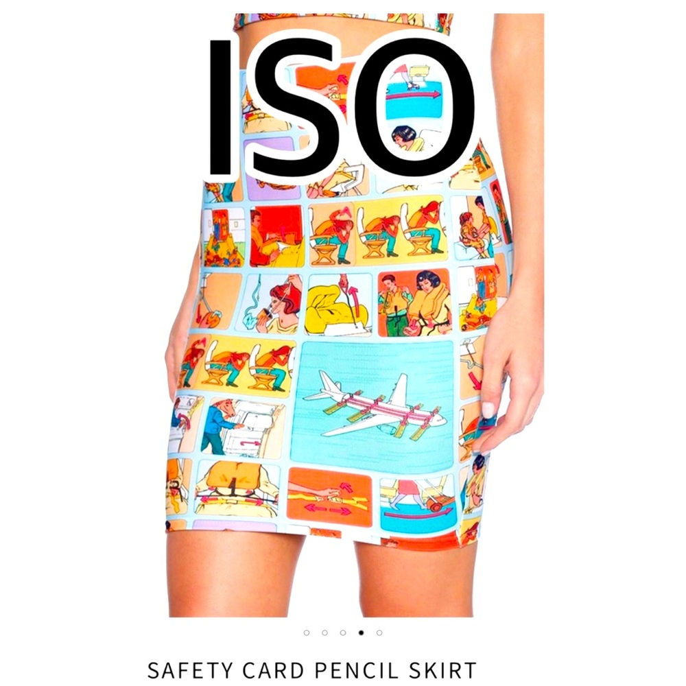 ISO IN SEARCH OF ONLY BLACKMILK BLACK MILK SAFETY CARD SKIRT XXL or XL